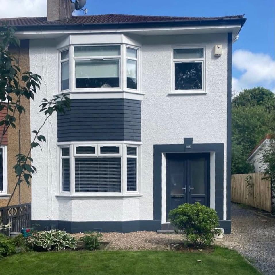 Freshly painted house exterior